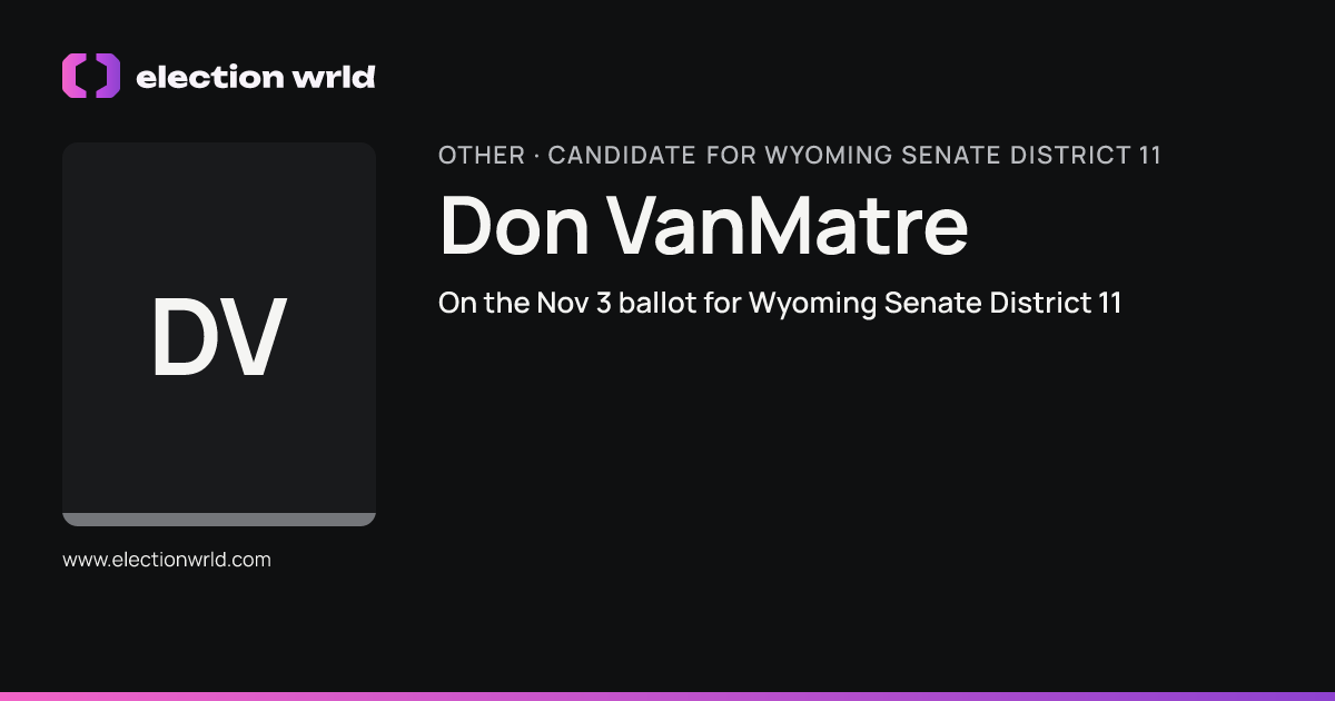 Profile card for Don VanMatre