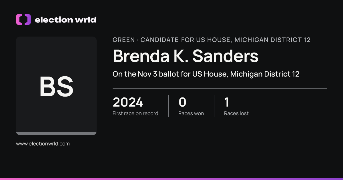 Profile card for Brenda K. Sanders