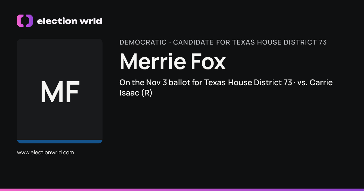 Profile card for Merrie Fox