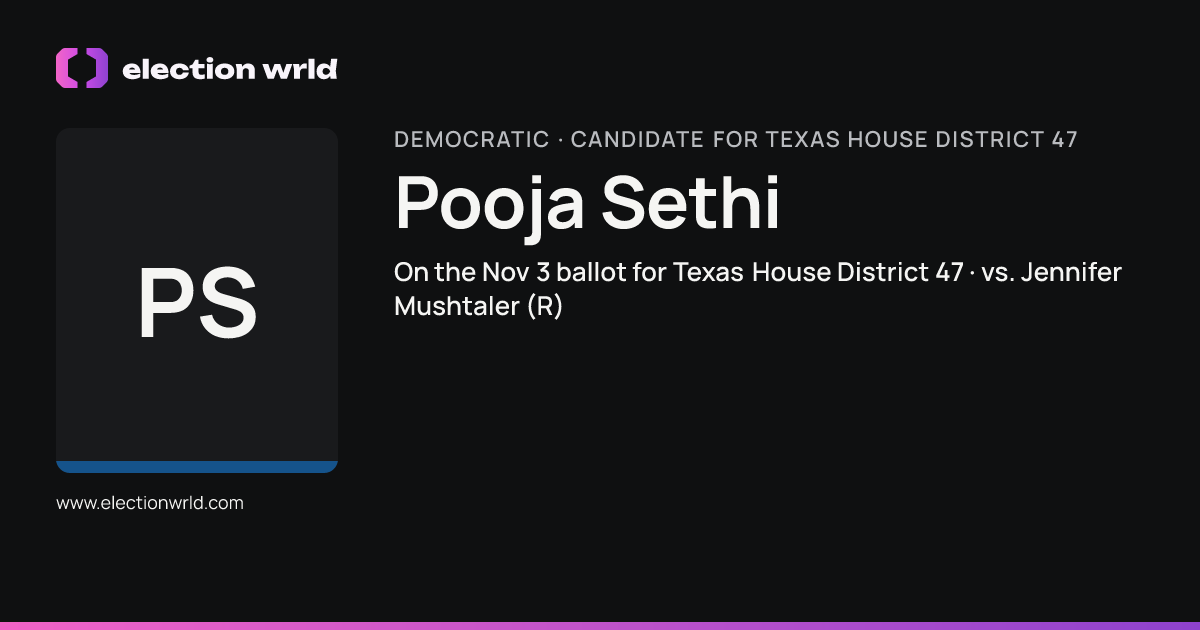 Profile card for Pooja Sethi