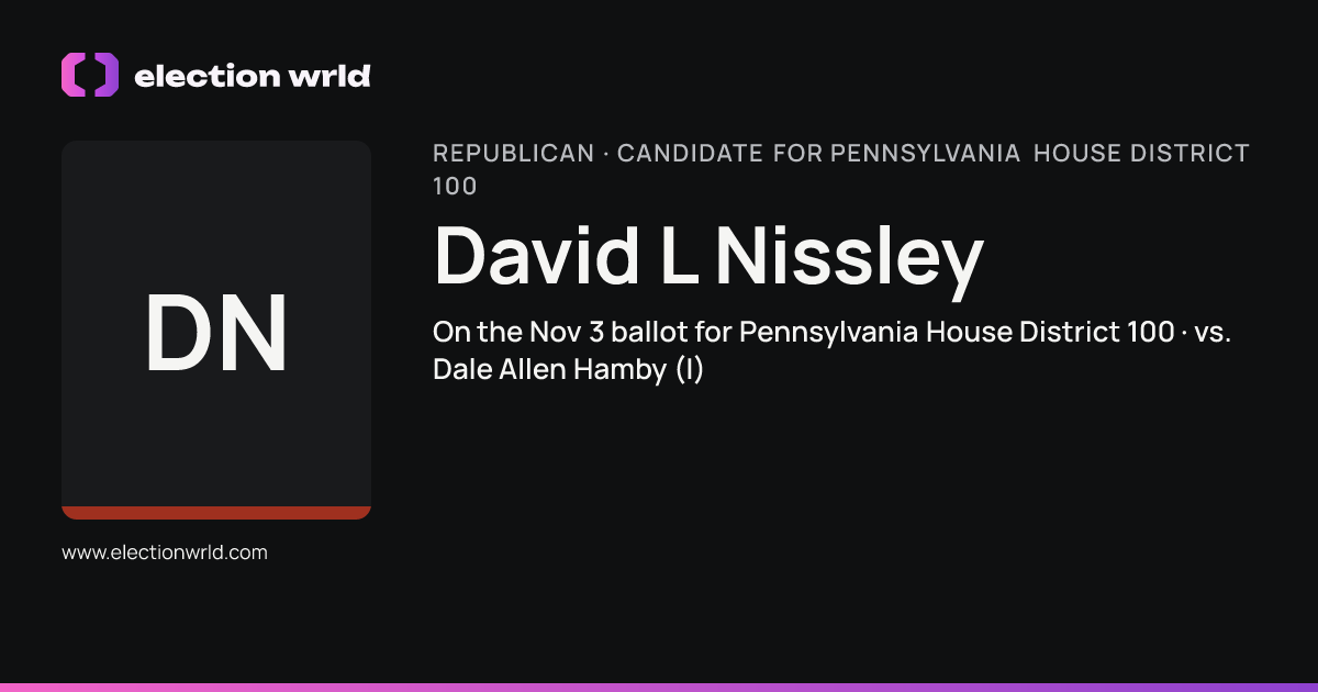 Profile card for David L Nissley