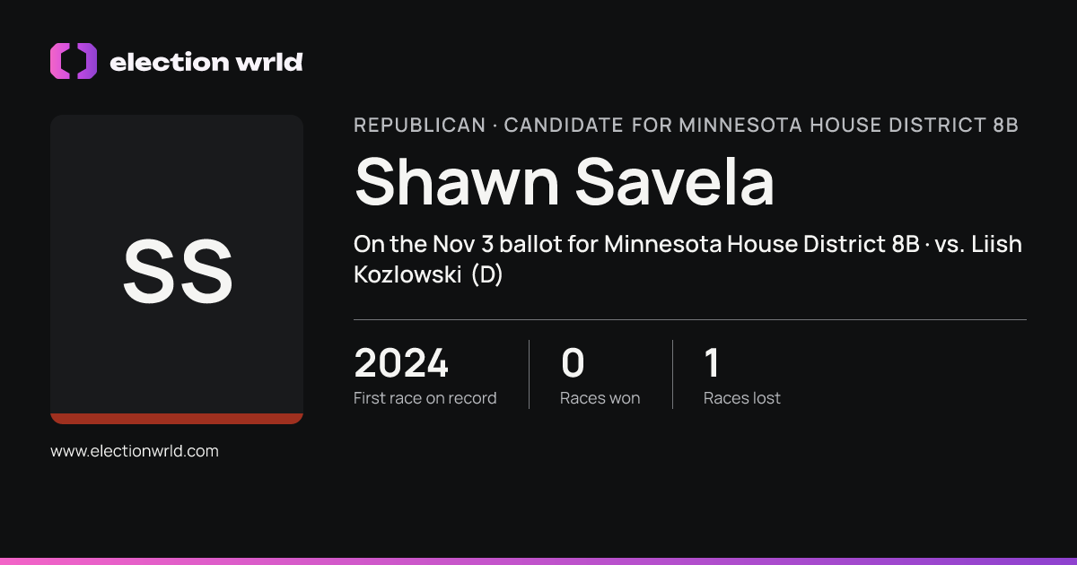 Profile card for Shawn Savela