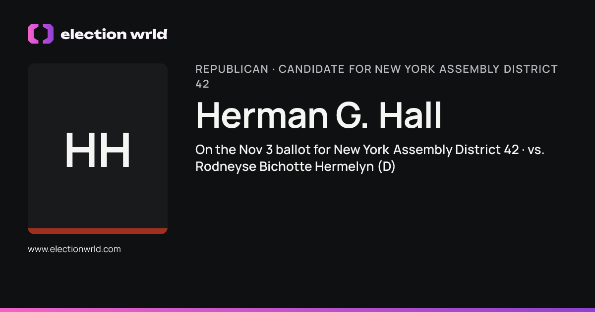 Profile card for Herman G. Hall