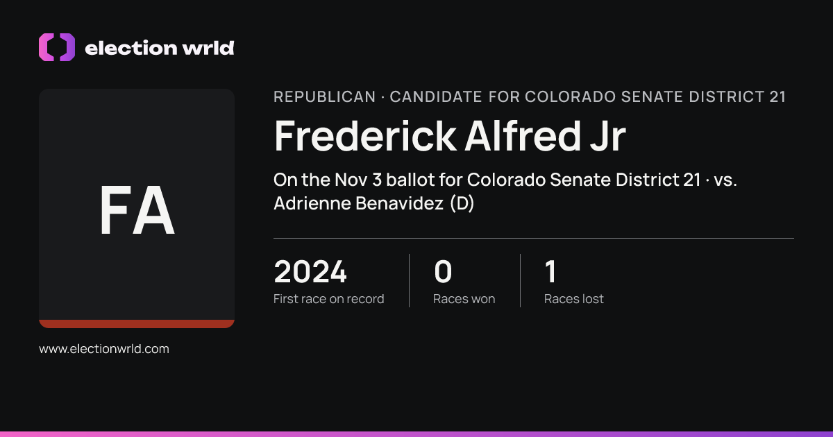 Profile card for Frederick Alfred Jr