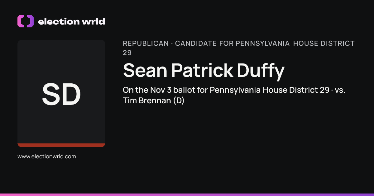 Profile card for Sean Patrick Duffy