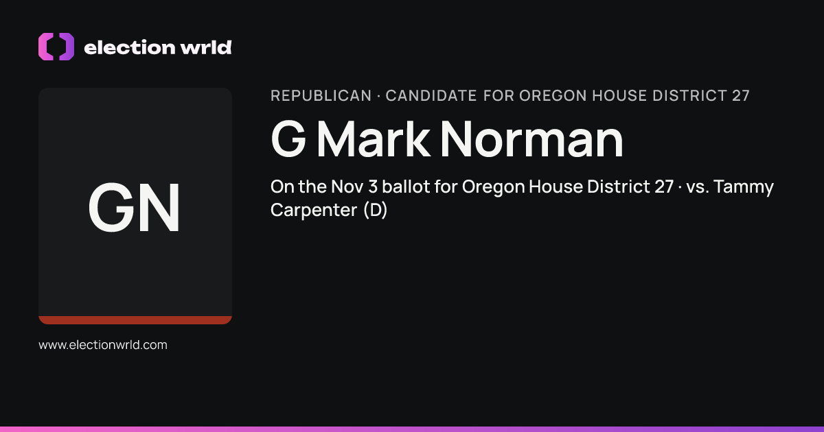 Profile card for G Mark Norman