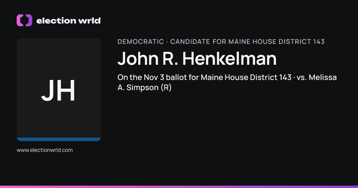 Profile card for John R. Henkelman