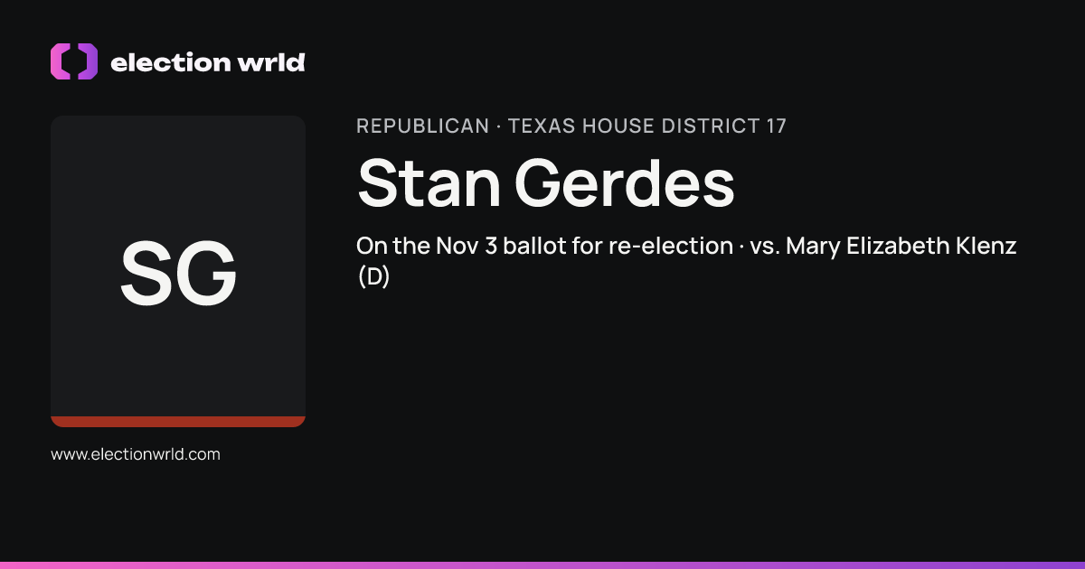 Profile card for Stan Gerdes