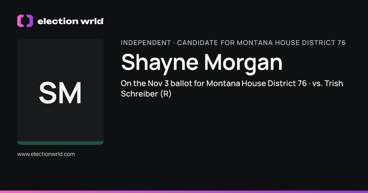 Profile card for Shayne Morgan