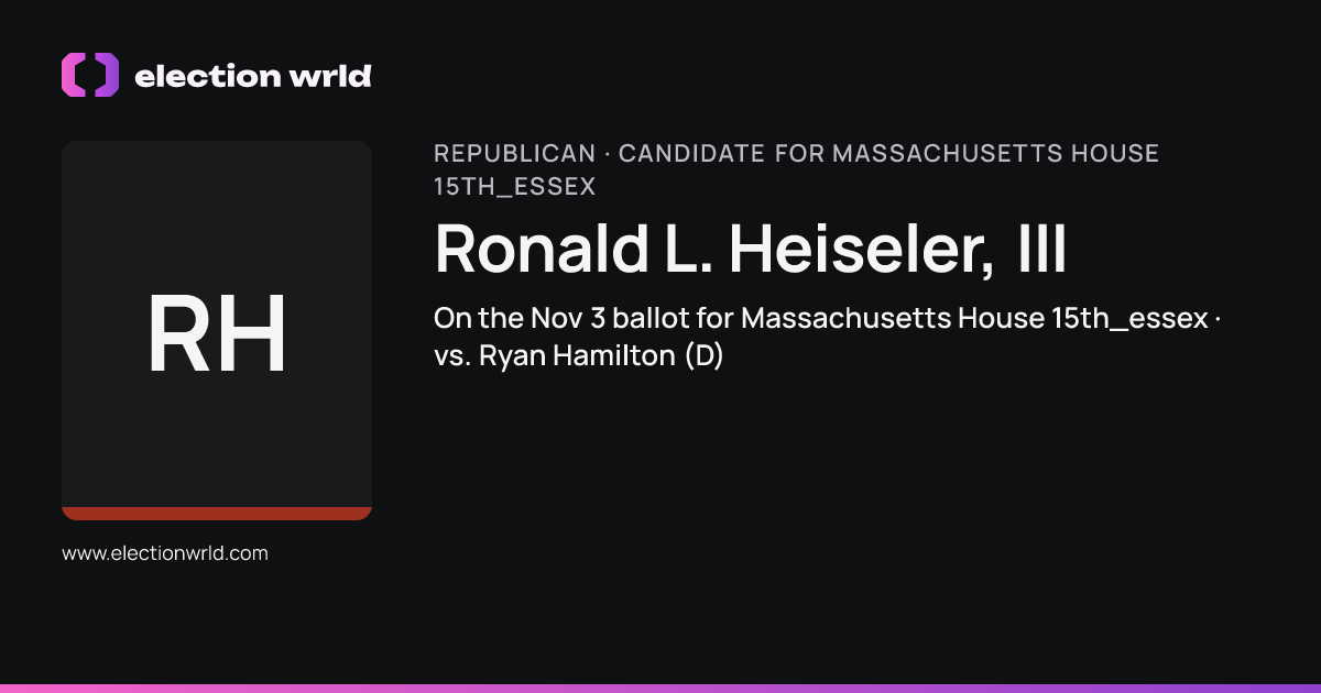 Profile card for Ronald L. Heiseler, III