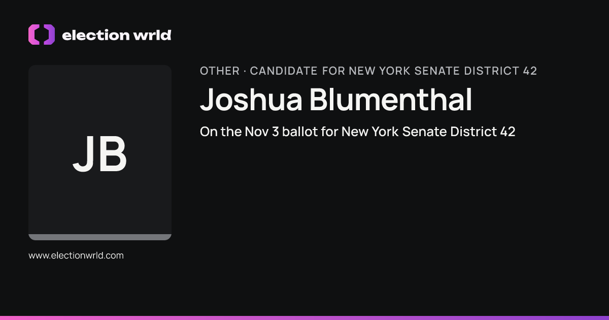 Profile card for Joshua Blumenthal