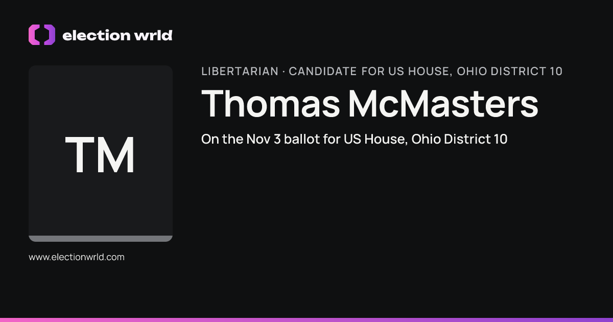 Profile card for Thomas McMasters
