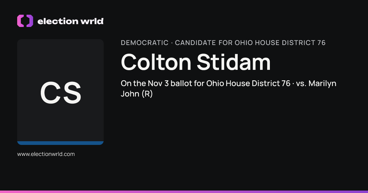 Profile card for Colton Stidam