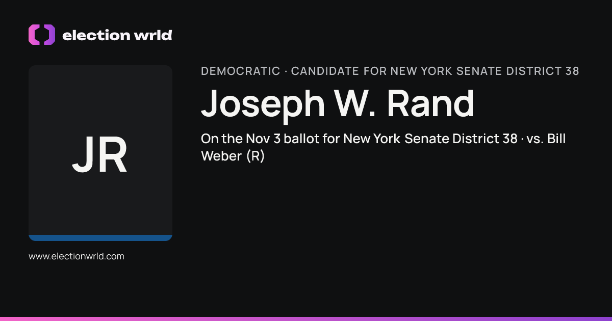Profile card for Joseph W. Rand