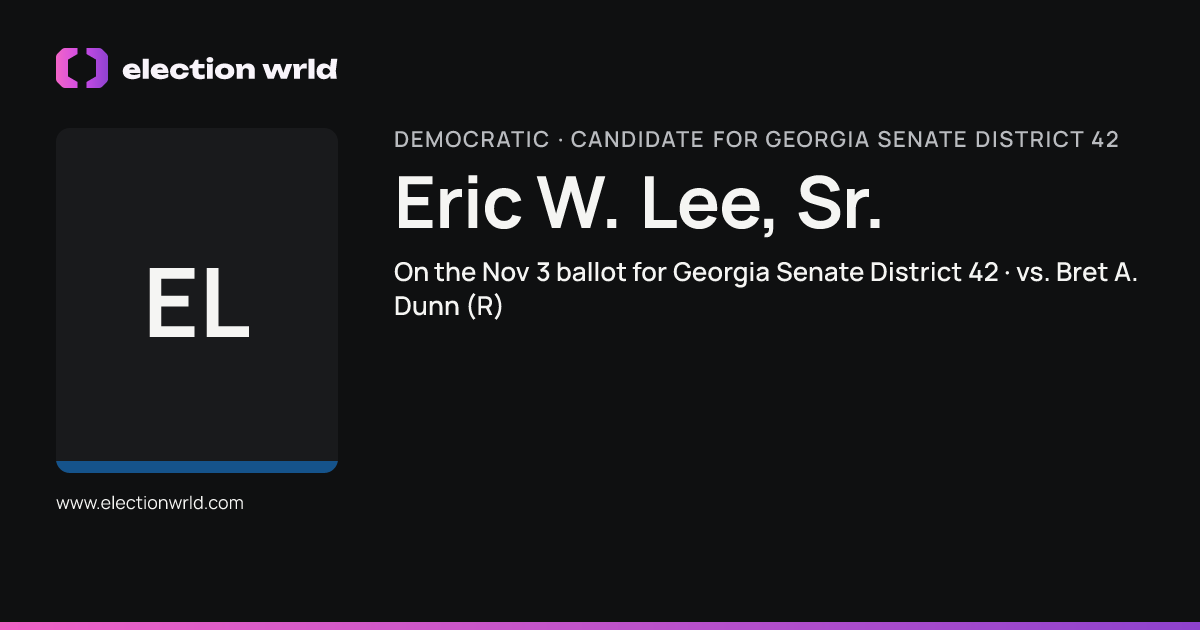 Profile card for Eric W. Lee, Sr.