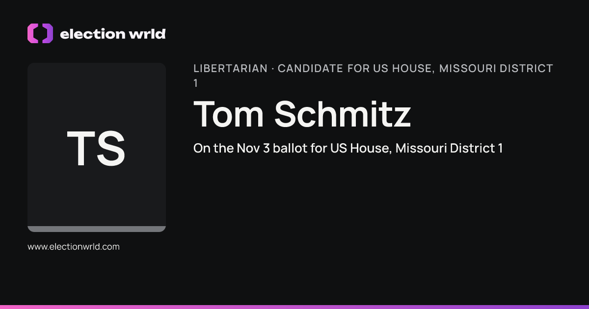 Profile card for Tom Schmitz